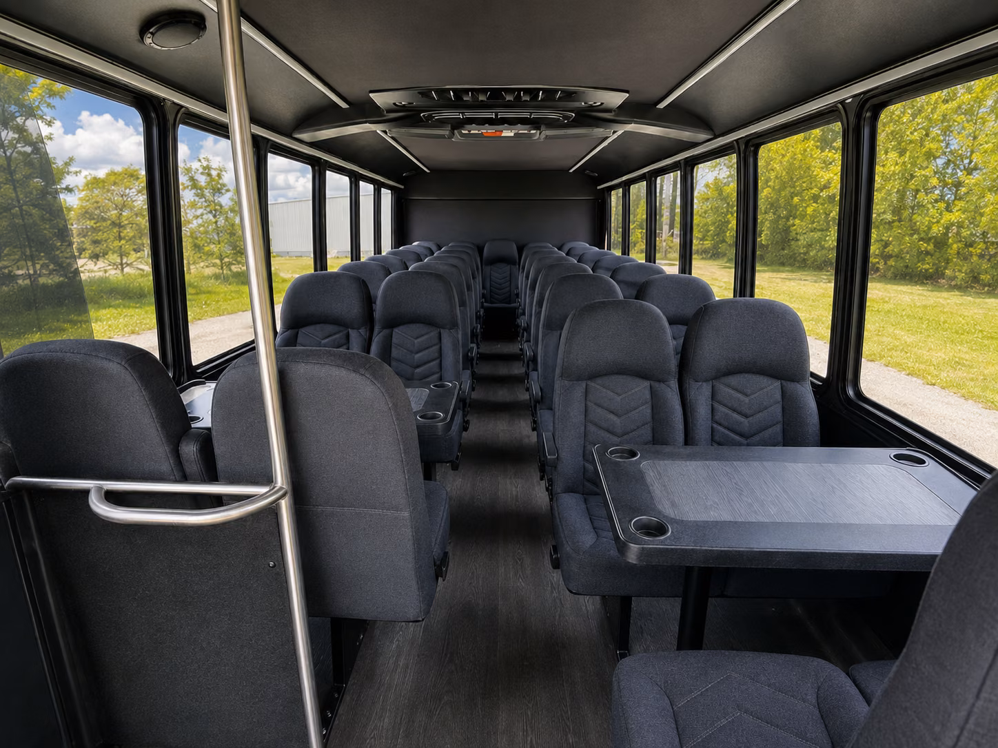 santa monica 18 passenger minibus inside