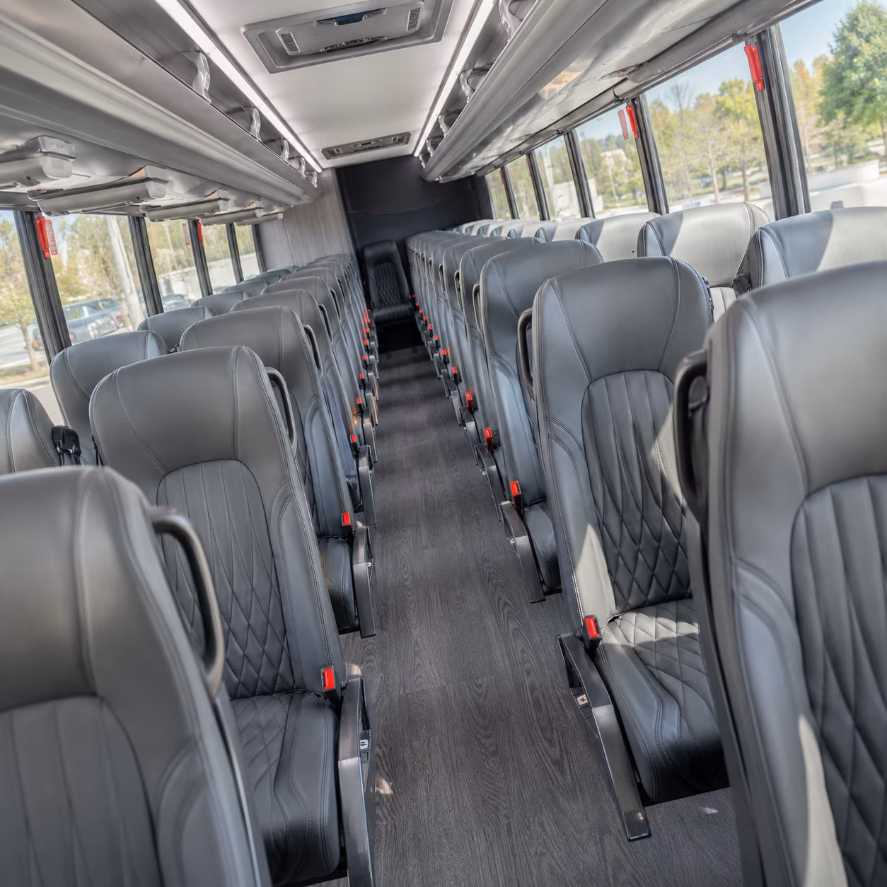 santa monica 28 passenger minibus interior