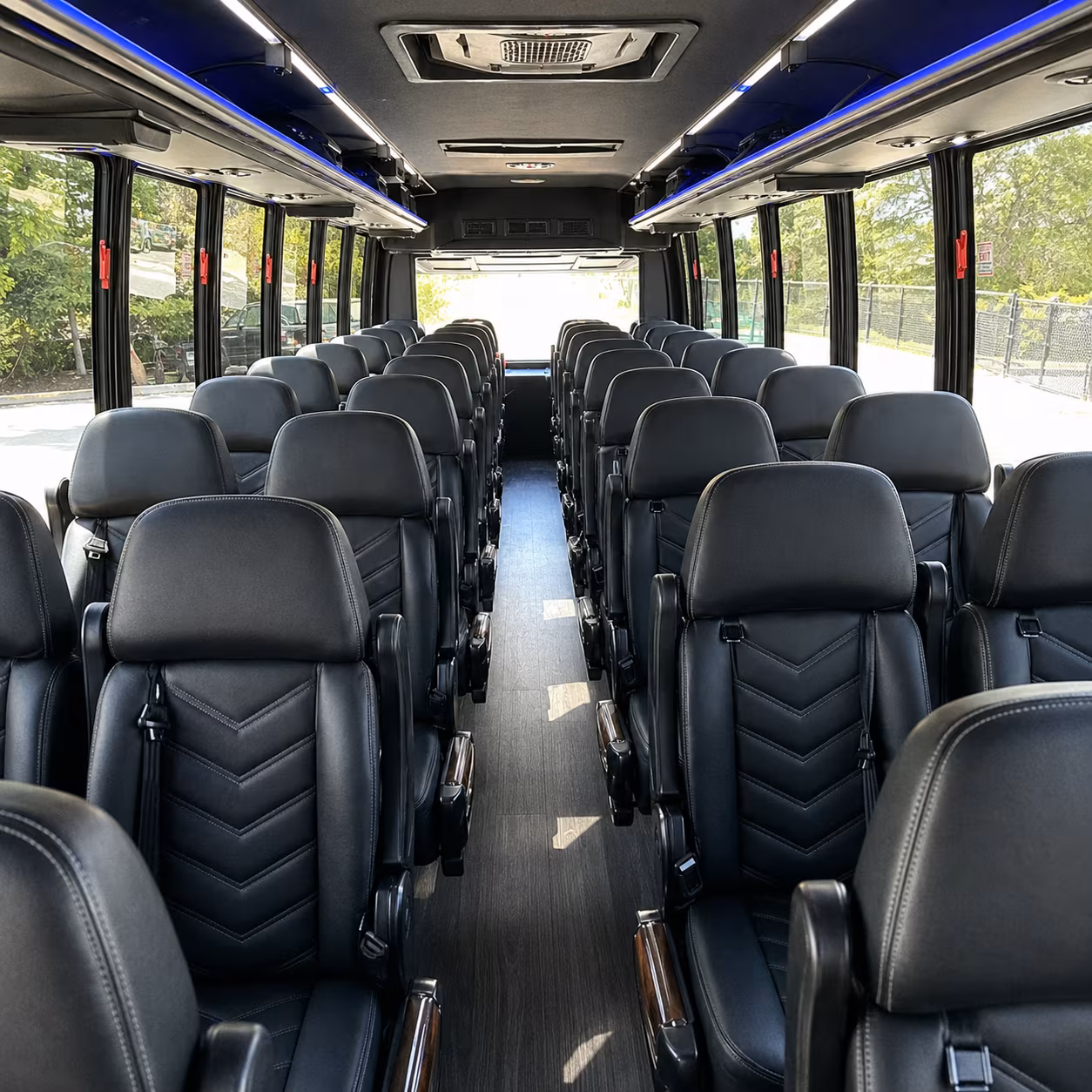 santa monica 30 passenger minibus inside