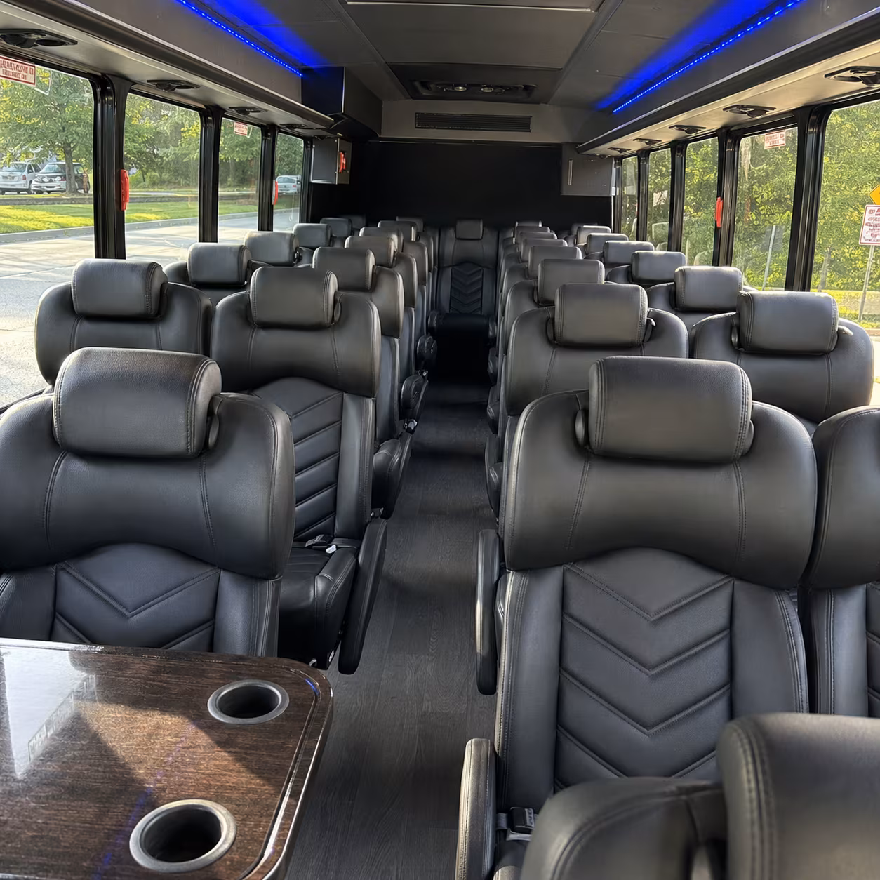 santa monica 35 passenger minibus interior
