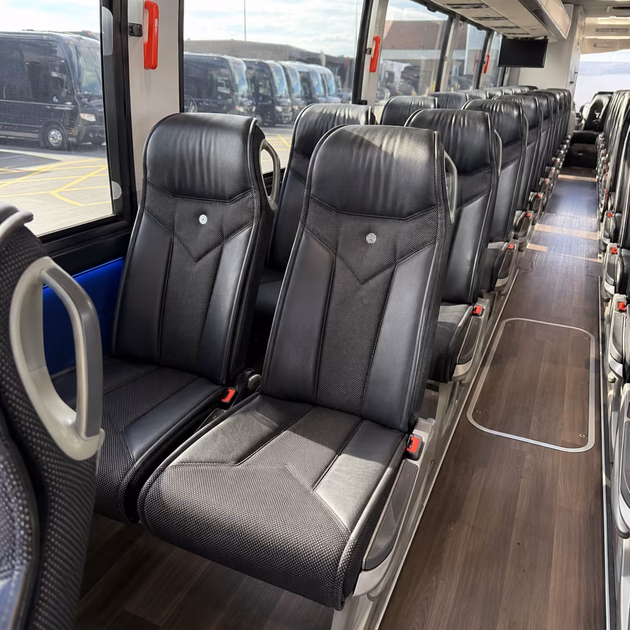 santa monica 40 passenger charter bus interior