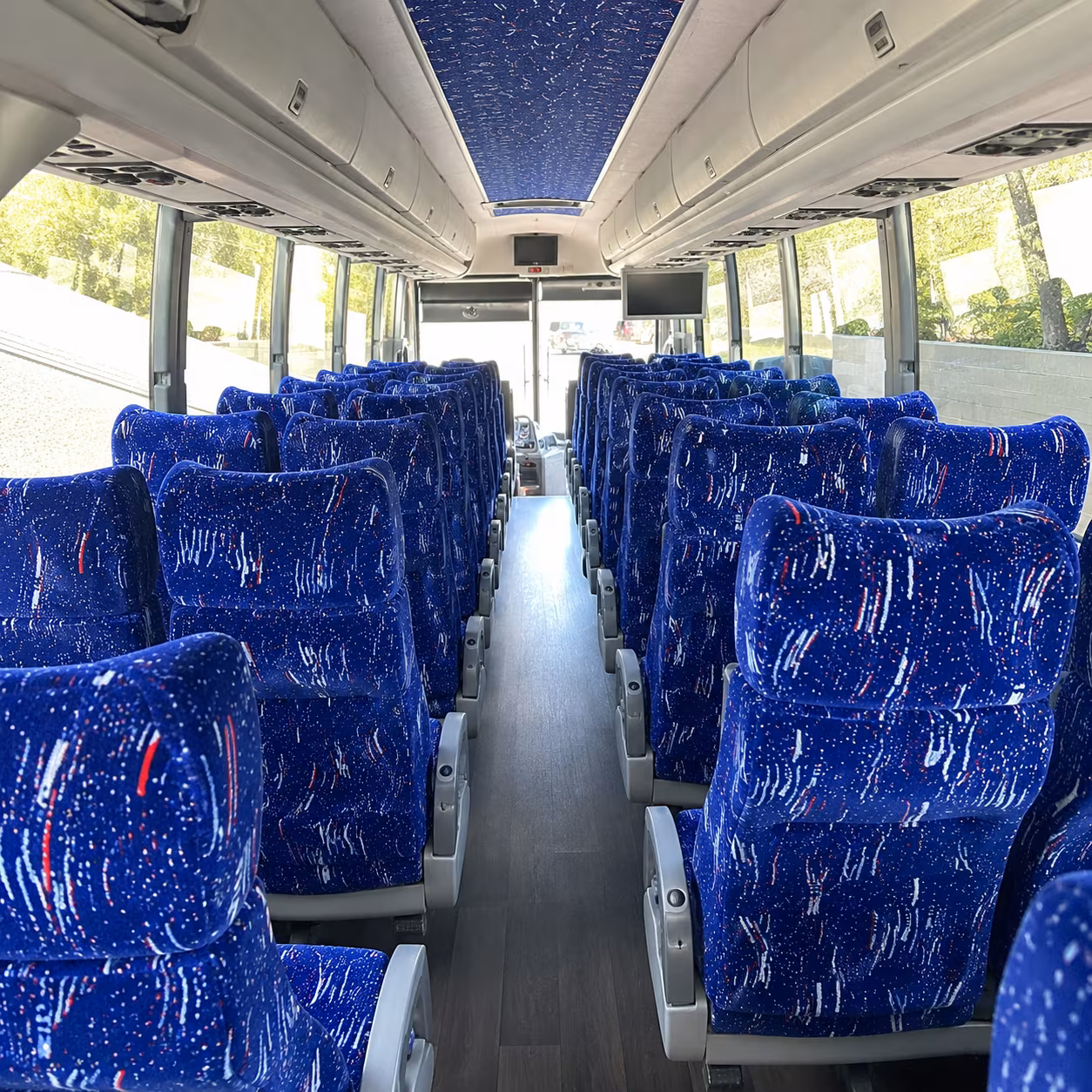 santa monica 50 passenger charter bus interior
