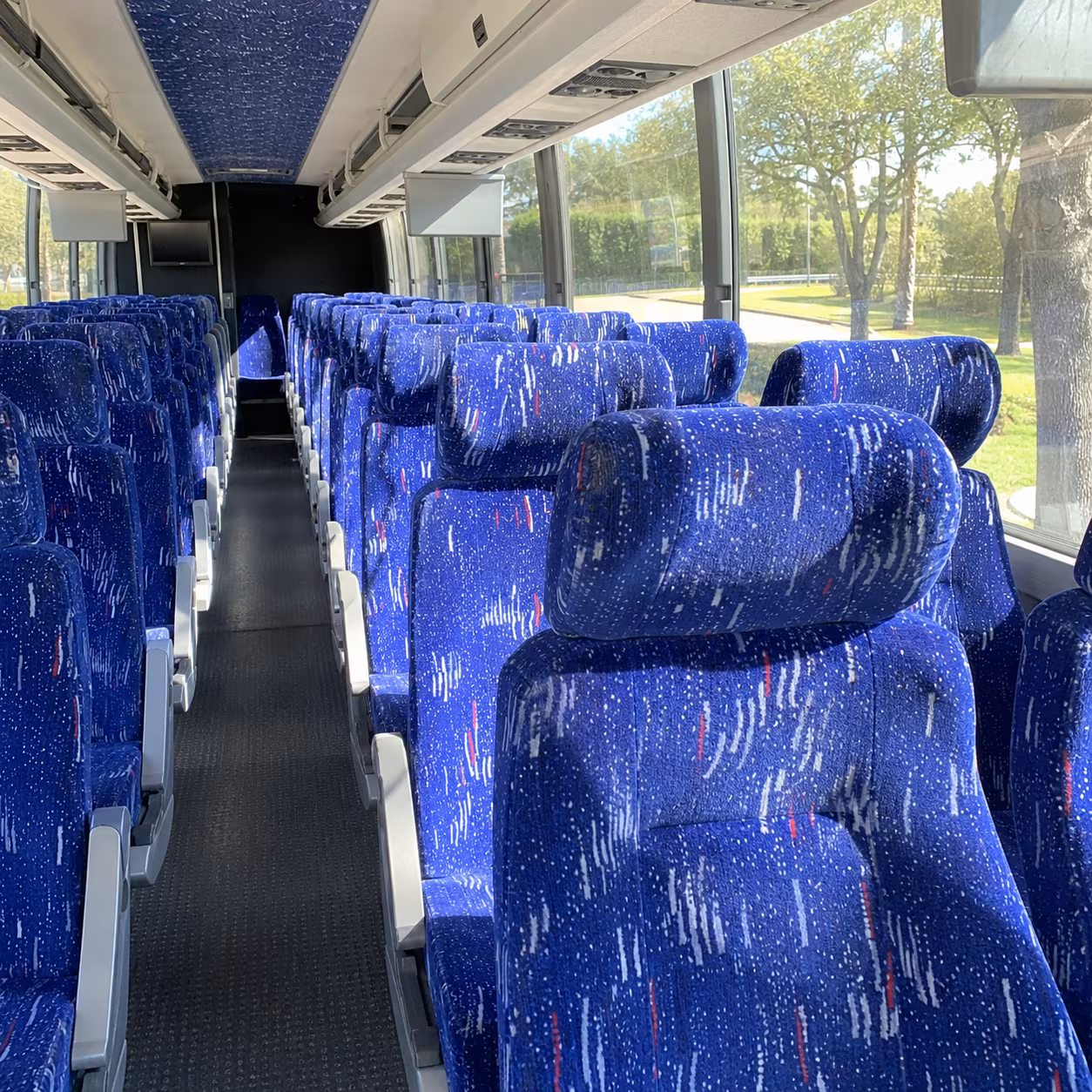 santa monica charter bus inside