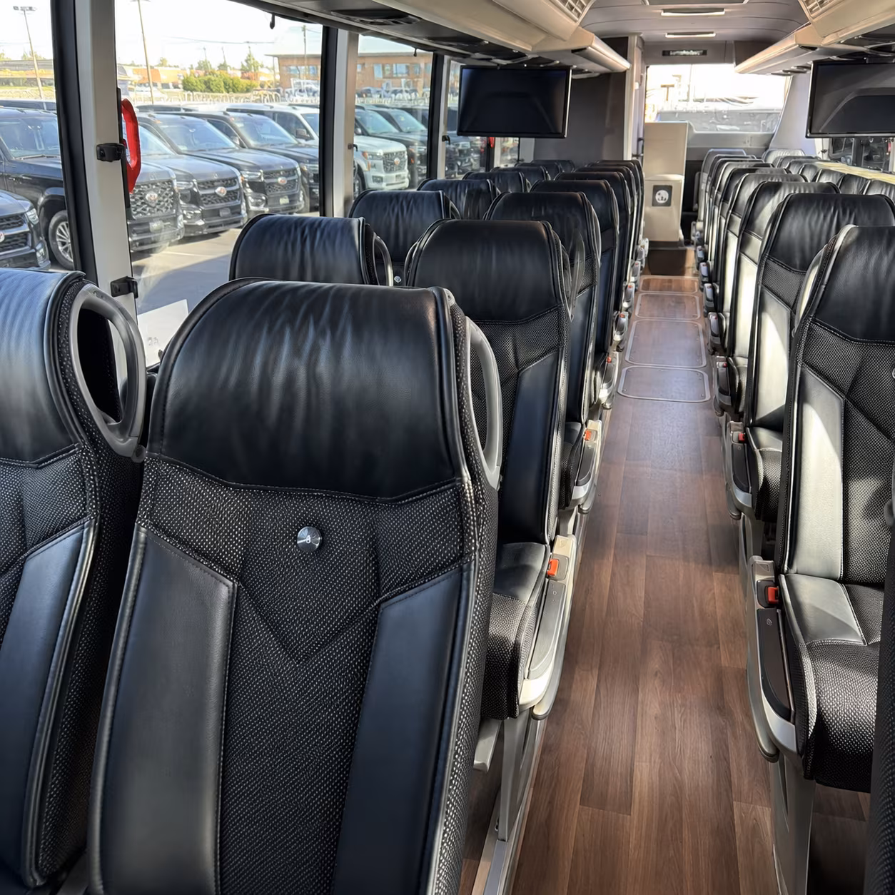 santa monica charter bus interior